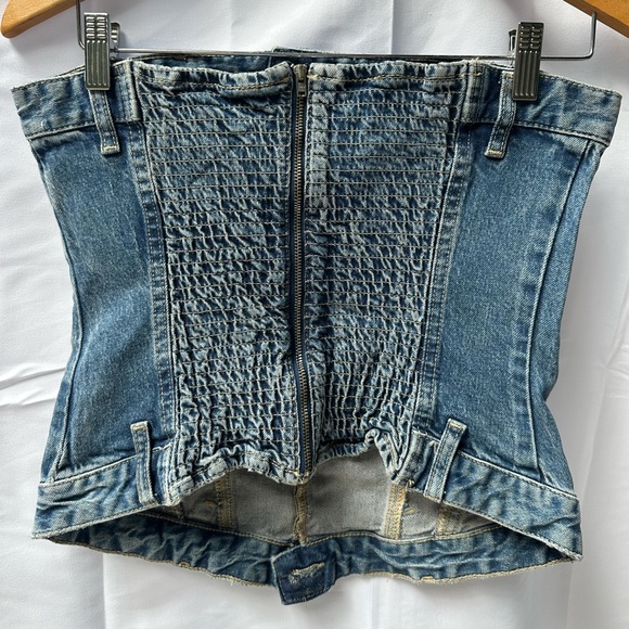Zara Denim Corset Top TRF – Strapless Bustier – NWT – Size S - Picture 6 of 7